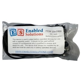 Enabled Solutions Battery Interrupters for Special Needs Toys (AA/AAA Batteries, 10 Pack)