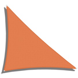 Coarbor 13'x13'x13' Triangle Sun Shade Sail with Hardware kit Perfect for Patio Deck Yard Outdoor Garden Permeable UV Block Shade Cover-Orange -Make to Order