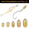 Realure 20 Pcs Brass Bullet Fishing Weights Sea Fishing Weights