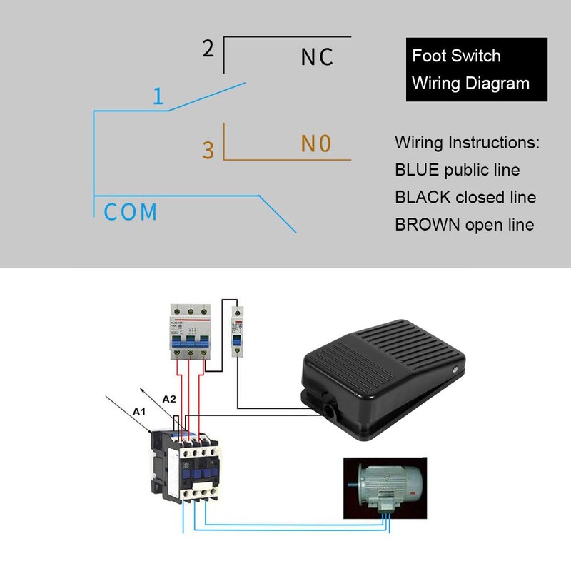 Fdit Foot Controller Pedal Switch,220V 10A Electrical Power Plastic Foot
