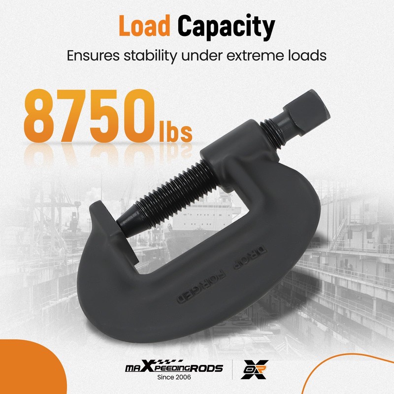 maXpeedingrods C-Clamp, 1-3/4" Opening Capacity, 1-7/16" Throat, O-Series (Model 1-1/2