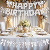 Bow Birthday Decorations Silver Bow Garland Happy Birthday Banner