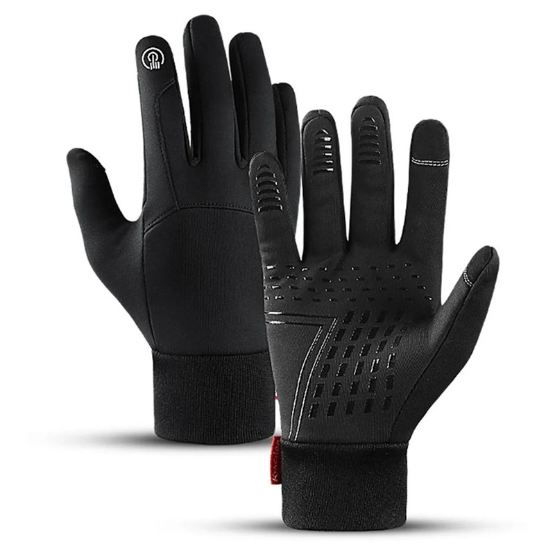 1 Pair Windproof Thermal Gloves Slip Resistant Touch Screen Warm