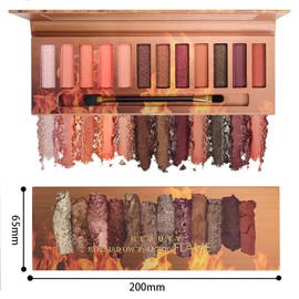 WishesMar 12 Colours Nude Tones Brown Eyeshadow Palette Shimmer Matte Makeup Cosmetics Rich Colours Eye Shadow Powder Makeup for Professional and Daily Use