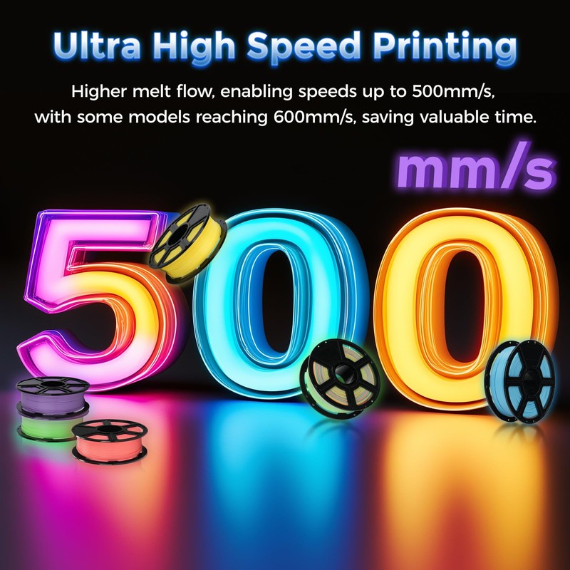 FLASHFORGE Rapid PLA Filament 1.75mm Luminous Blue, 500mm/s High Speed