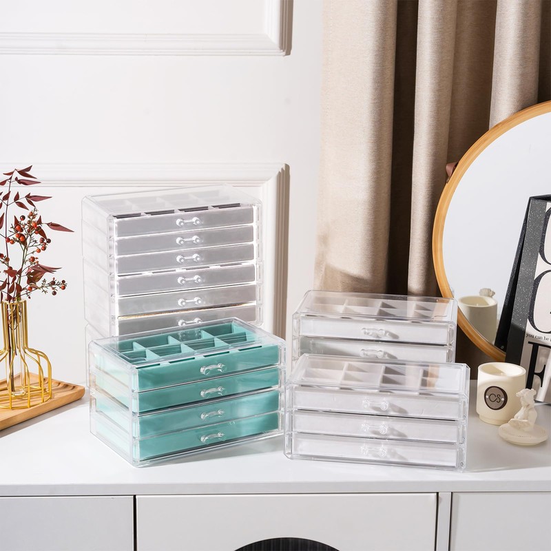 Lolalet Earring Holder Organizer Box Jewelry Storage with 9 Drawers,