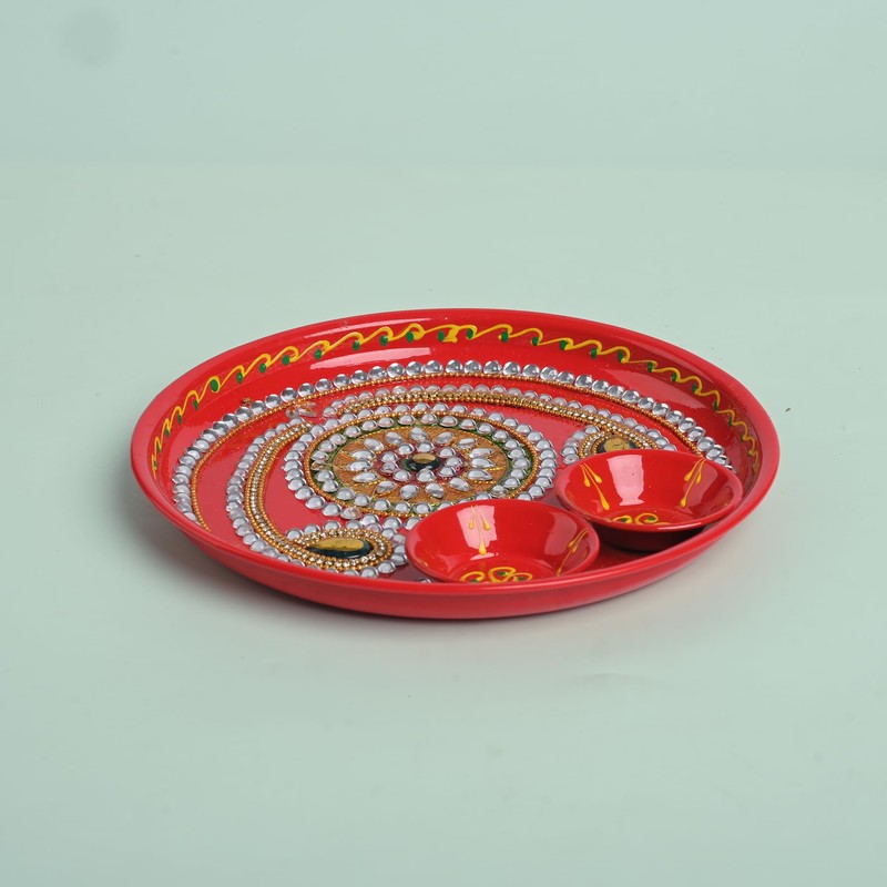 Tarini Gallery Pooja Thali with Bowls Puja Article for Aarti