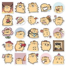 50 Packs Bear Stickers Water Bottles Laptop Phone Motorcycle Computer Guitar Skateboard Hydroflasks Bear Vinyl Sticker Waterproof Aesthetic Trendy Decals for Teens Girls Adults