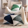 MIULEE Pack of 2 Geometric Suedette Cushion Covers Decorative Square
