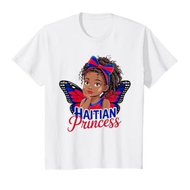 Kids Haitian Princess Girls Pride HAITI Flag Day T-Shirt