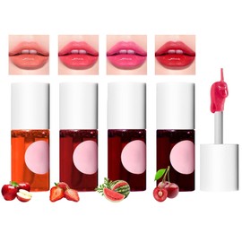 Tintas Labiales Permanente Tinte De Labios Gloss Liquida Water Tint Coreana Lip Maquillaje 4 Piezas LíQuidas Hidratante Mejillas Brillo Hydrating...  