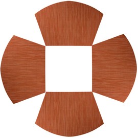 Red-A Woven Vinyl Placemats for Dining Table Durable Heat Resistant Washable Placemats for Round Table,Placemats Set of 4,Orange