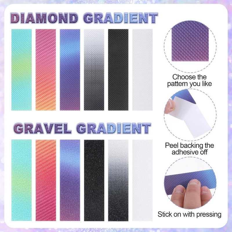 Sensory Sticker Rough Textured Strips, 24 Pieces Anxiety Textured Calming