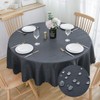 SPRICA Round Jacquard Tablecloth Water Resistance Solid Colour Heavy Weight