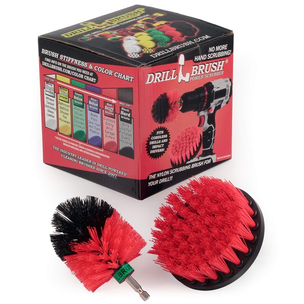 Outdoor - Horse - Farm - Barn - Cleaning Supplies - Drill Brush - Stiff Bristle Power Scrubber Kit for - Rubber Mat - Water Trough - Buckets - Concrete - Stone - Brick - Spin Brush - Concrete Pools