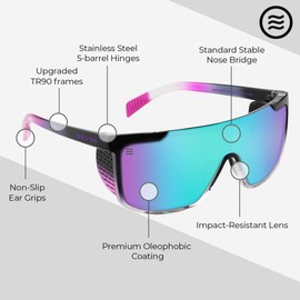 NEVEN Daywalkers  UV Polarized Glasses - Sunglasses with Side Shields For Men & Women