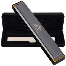 EastRock Blues Harmonica 24 Hole C Key with Case, Harmonica, Diatonic Harmonica for Beginners, Adults, Kids, Professionals, Students, Friends, Gifts