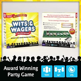 Wits and Wagers Deluxe Board Game | The Trivia Game Where You Don't Need the Answers to Win | Party Game for Groups | 4+ Players | Age 10+