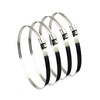 EesTeck 4Pcs 8" Adjustable 304 Stainless Steel Duct Clamps Hose