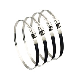 EesTeck 4Pcs 8" Adjustable 304 Stainless Steel Duct Clamps Hose Clamp Pipe Clamp Air Ducting Clamp worm drive hose clamps (194mm-216mm)