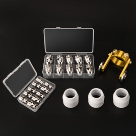 bestarc P-80 Plasma Cutter Torch Consumables, 24Pcs 1.5mm Cutting Torch Nozzle Tips Electrode Kits, For BTC800DP Plasma Cutter