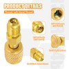 HUAREW R32 R454B Refrigerant Brass Adapter, 1/4" Female to 1/4"