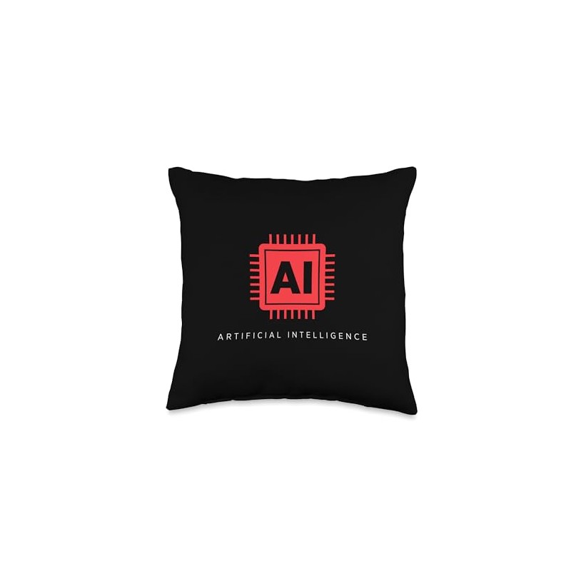 AI Artificial Intelligence Brain Computer Chip Technology Throw Pillow