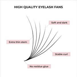 MDC LASHES Promades Eyelash Fan 500fans | 5D-16D, 0.05-0.07 Thickness, C/CC/D Curls, 8-18mm | Volume Lash Extensions Premade Lash Fans Pro Made False Eyelashes Pestanas Pelo A Pelo (16D-0.05-D-16)