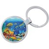 Underwater Scene Fishes Keychain - Includes 1.25 Inch Loop for