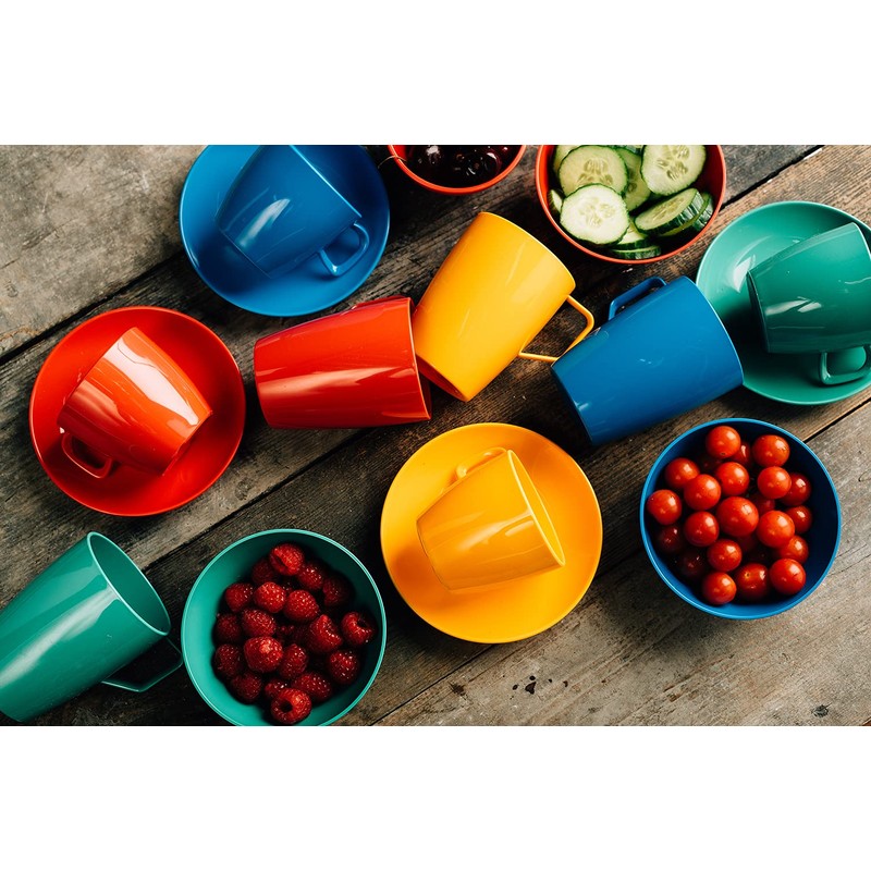 Harfield Set of 4 Yellow Handled Beakers 280ml - Reusable