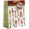Jillson Roberts 4-Count Gift Bag & Tissue Paper, Traditional Nutcracker