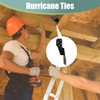 100 Pack Heavy Duty Hurricane Ties with Black Powder-Coated, Hurricane