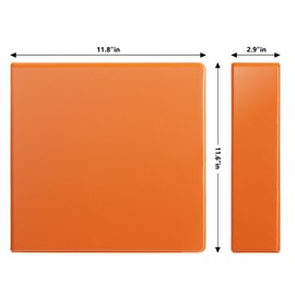 COMIX Sturdy 3 Ring Binder 2 inch with Clear View Cover, 2" Slant-D Ring View Binder Holds 500 Sheets of US Letter Size Paper, 6 Pack (Orange)