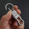 MecArmy CH22 Titanium Carabiner Keychain,Quick Release Titanium Carabiner Double Side,Solid