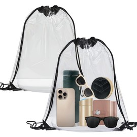 Coco Berming Transparent Backpack for School Backpack Gym Beach, transparent