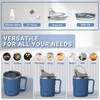 HOSUKU Spill-Proof Cup for Elderly, 13.5oz Stainless Steel Sippy Cup