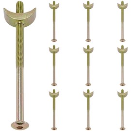 10 Sets of 100mm Furniture Connecting Bolts with Half Moon Luna Washers,M6 Furniture Connectors Fasteners