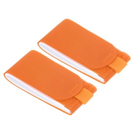 PATIKIL 47cmx5.5cm Ski Strap Fasteners, 2 Pack Adjustable Carrier Strap Ski Wraps Ski Accessories for Skis and Pole, Orange