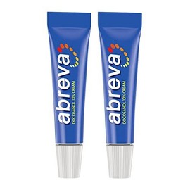 Abreva Cold Sore Treatment 10 Percent Docosanol Pack of 2 Tubes 0.07 Oz Each