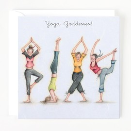 Berni Parker Yoga Birthday Card - Yoga Goddesses