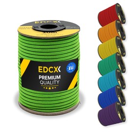 EdcX 4mm Nylon Paracord 550 30m (100 feet) - Type III, 100% Nylon Rope, 7 Strand Rope, 4mm Nylon Rope in Solid Colors (Neon Green, 30 m)