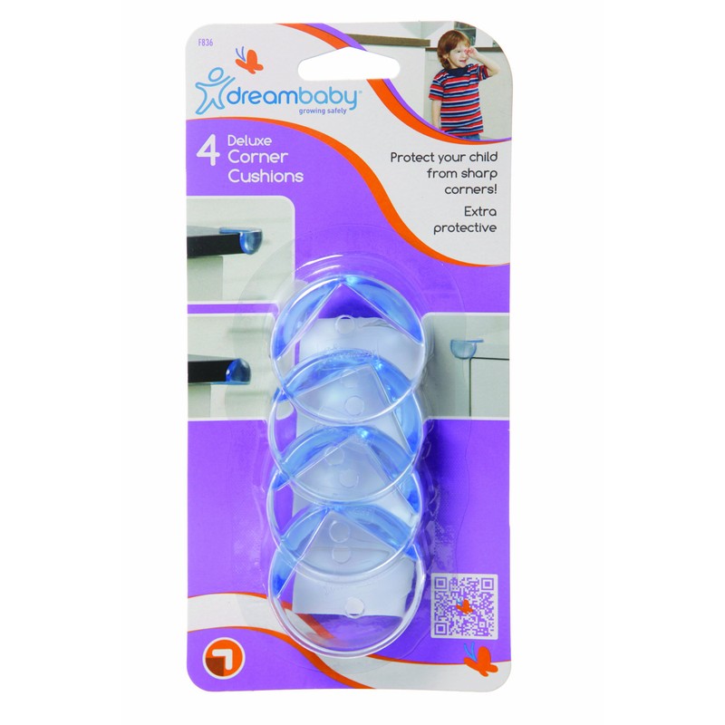 Dreambaby Deluxe Corner Cushions, 4-Count, Clear