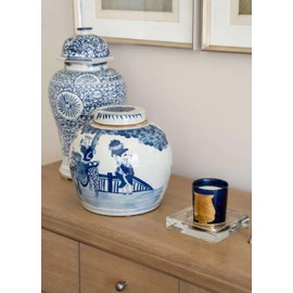 Crystal Candle Dish — by Alice Lane Home Collection — Size Large — Smooth, Round Cutout is The Perfect Size for Your Favorite Candle or Diffuser — Clear K9 Crystal Design