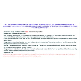 AMR RACING ATV Decals Graphics Stickers For Yamaha Raptor 350 2004-2014 DRACE O K