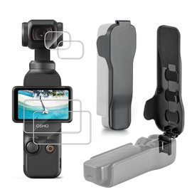 Screen Lens Protector, Pocket 3 Cover Case for DJI Osmo Pocket 3 Accessories,3 CPL/ND Filter Storage Slots,Protect Pocket 3 Gimbal from Impacts（Black
