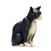 MOJO Cat Sitting Black and White Toy Figure