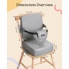 HOMEAL Toddler Booster Seat for Dining Table with Backrest and