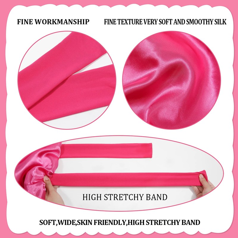 AWAYTR Long Toddler Silk Bonnet for Sleeping Elastic Satin Bonnets