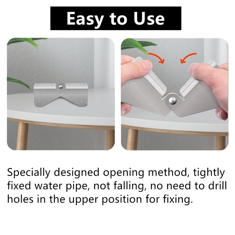4 PCS Stainless Steel Gutter Extension Hinge, Downspout Extension Flip-Up