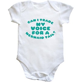 Hippowarehouse Can i trade my voice for a mermaids tail baby vest bodysuit (short sleeve) boys girls